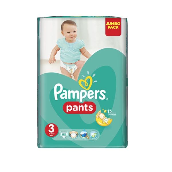 ПАМПЕРС PAMPERS PANTS (3) 6-11KG X60 - eMed.bg